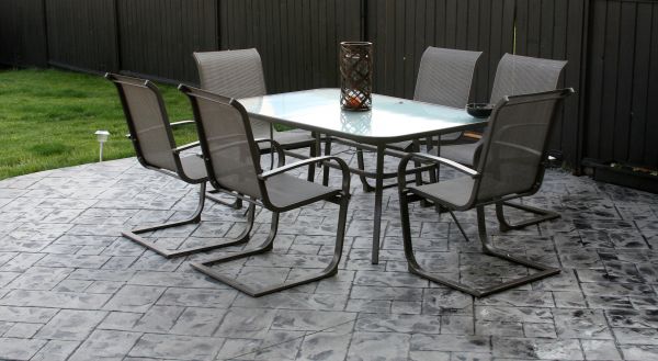 Backyard Concrete Stamping in San Rafael
