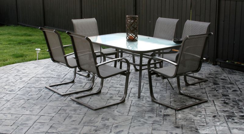 Patio with Decorative Stamping